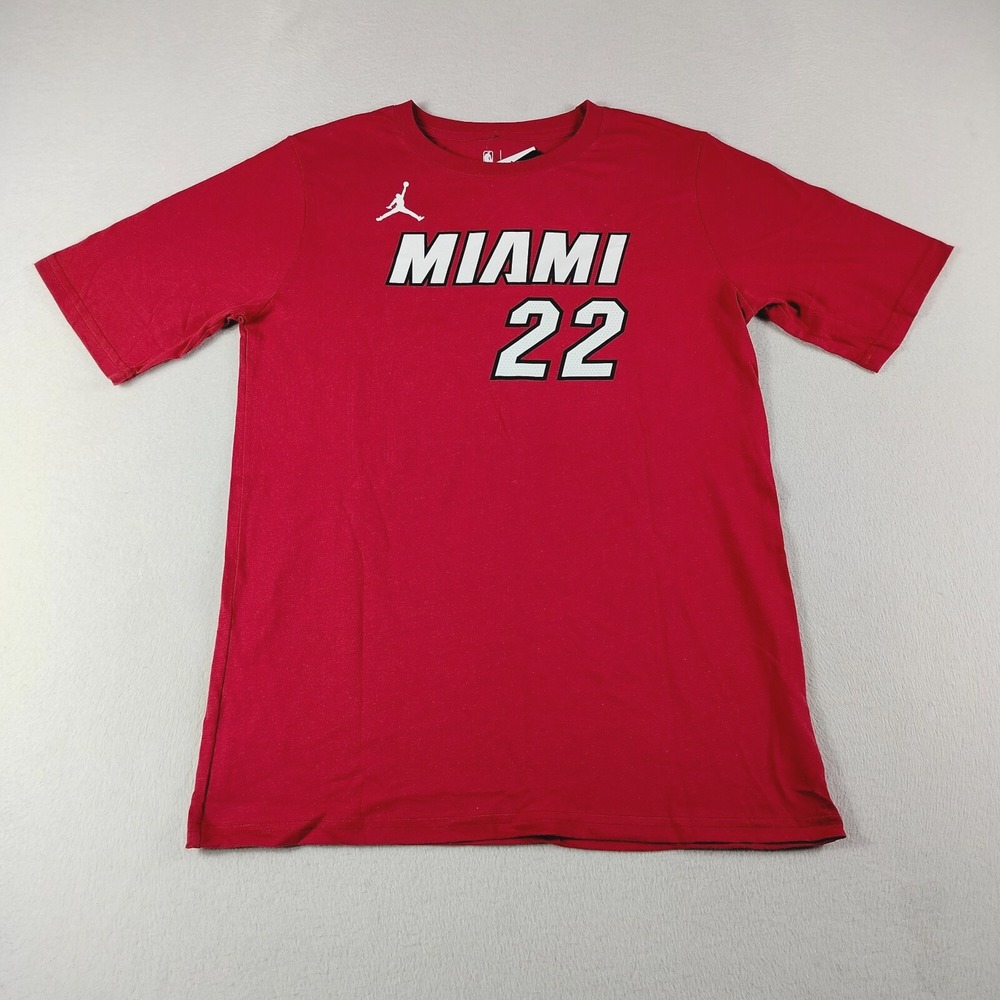 NWT Nike T Shirt Mens Size XL Red Jimmy Butler #22‎ Miami Heat Short Sleeve NBA